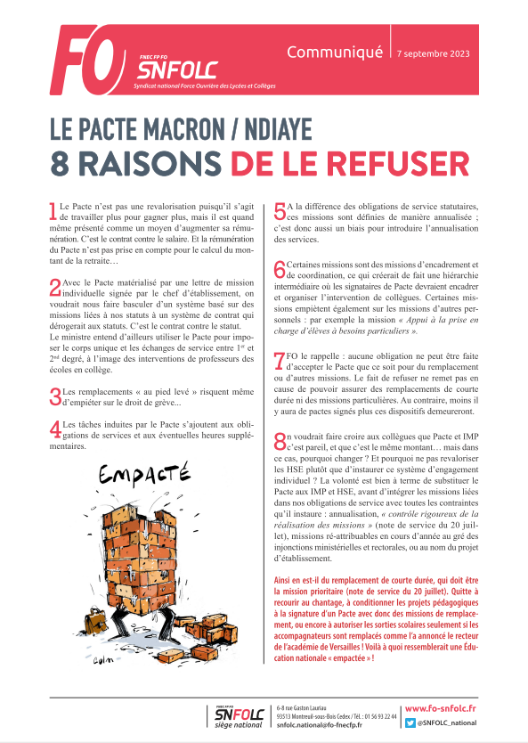 LE PACTE MACRON / NDIAYE  8 RAISONS DE LE REFUSER