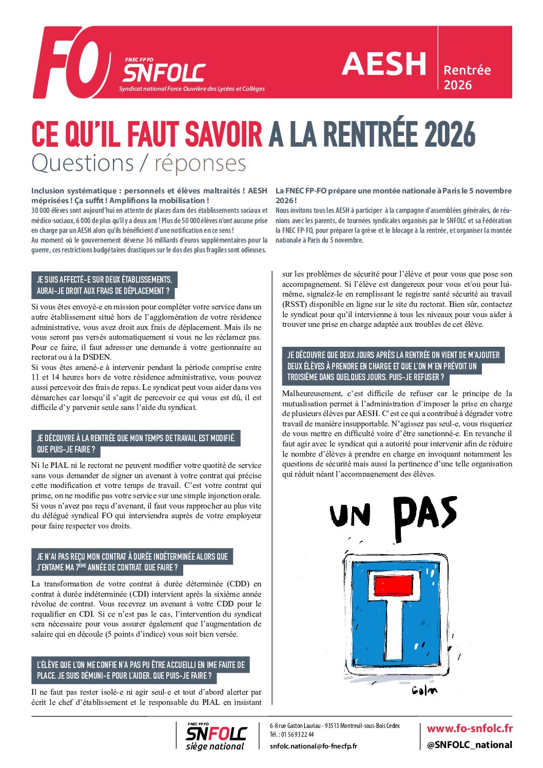 AESH : CE QU’IL FAUT SAVOIR À LA RENTRÉE 2026